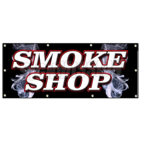 SMOKE SHOP BANNER SIGN Cigar Cigarrettes Shop Hookah Pipes